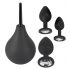 Set de dildo-uri anale Black Velvet (4 piese) - negru 