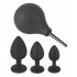 Set de dildo-uri anale Black Velvet (4 piese) - negru 