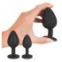 Set de dildo-uri anale Black Velvet (4 piese) - negru 