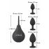 Set de dildo-uri anale Black Velvet (4 piese) - negru 