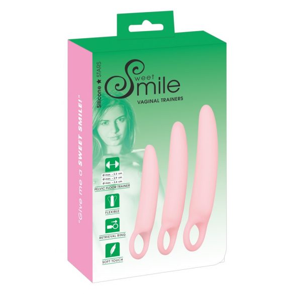 Set de dildouri vaginale SMILE - roz (3 piese) 