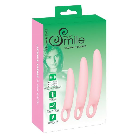 SMILE - Antrenori vaginali - set dildo - roz (3 piese)