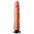 Vibrator realist cu testicule - nr.12 (culoare naturală)