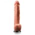 Vibrator realist cu testicule - nr.12 (culoare naturală)