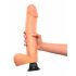 Vibrator realist cu testicule - nr.12 (culoare naturală)