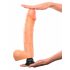 Real Feel Deluxe Nr.12 - vibrator realist cu testicule (natur)