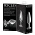 Icicles No. 26 - dildo anal conic din sticlă (transparent) 