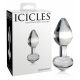 Icicles No. 44 - dildo anal din sticlă în formă de con (transparent)