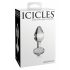 Icicles No. 44 - dildo anal din sticlă în formă de con (transparent)