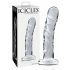 Icicles No. 62 - dildo de sticlă cu penis (transparent)