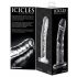 Icicles No. 62 - dildo de sticlă cu penis (transparent)