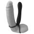 Fetish Double Trouble - Inel dublu pentru penis și dildo anal (negru)