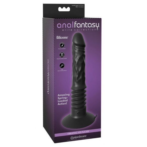 Vibrator anal cu acumulator - negru 