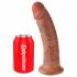 Regele Cock 9 - dildo realist cu ventuză (23cm) - culoare natur închisă