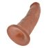 Dildo realist King Cock 9 cu ventuză (23 cm) - culoare închisă naturală 