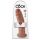 King Cock 10 - dildo mare cu ventuză (25cm) - culoare închis naturală 