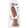 King Cock 10 - dildo mare cu ventuză (25cm) - culoare închis naturală 