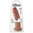 King Cock 10 - dildo mare cu ventuză (25cm) - culoare închis naturală 