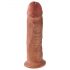 King Cock 10 - dildo mare cu ventuză (25 cm) - nuanță naturală închisă