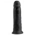 King Cock 10 - dildo mare cu ventuză (25cm) - negru