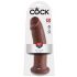 King Cock 10 - dildo ventuză mare (25cm) - maro 