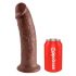 King Cock 10 - dildo ventuză mare (25cm) - maro 