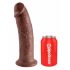 King Cock 10 - dildo mare cu ventuză (25cm) - maro