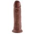 King Cock 10 - dildo ventuză mare (25cm) - maro 