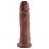 King Cock 10 - dildo mare cu ventuză (25cm) - maro