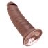 King Cock 10 - dildo ventuză mare (25cm) - maro 