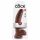 King Cock 9 - dildo cu ventuză mare și testicule (23cm) - maro