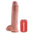 King Cock 11 - dildo cu ventuză și testicule, mare (28 cm) - natural 