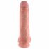 King Cock 11 - dildo cu ventuză și testicule (28cm) - culoare naturală