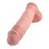 King Cock 11 - dildo cu ventuză și testicule, mare (28 cm) - natural 