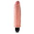 King Cock 6 Stiffy - vibrator realist impermeabil (15cm) - natural 