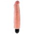 Regele Cock 7 Stiffy - vibrator realist, rezistent la apă (18cm) - natural