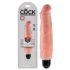 Vibrator realist King Cock Stiffy 7, rezistent la apă, 18 cm, natural 