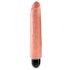 King Cock 10 Stiffy - vibrator realist rezistent la apă (25 cm) - natural 