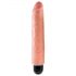 King Cock 10 Stiffy - vibrator realist rezistent la apă (25 cm) - natural 