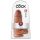 King Cock 9 Chubby - dildo cu ventuză, cu testicule (23cm) - culoare naturală închisă 