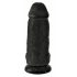 King Cock 9 Chubby - dildo cu ventuză și testicule (23 cm) - negru