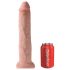 King Cock 13 - dildo uriaș realist (33cm) - natural 