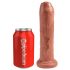 King Cock 7 - Dildo Realist (18cm) - Natur Închis 