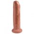 King Cock 7 - dildo realist (18cm) - nuanță naturală închisă