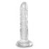 King Cock Clear 6 - dildo cu ventuză (15cm) 