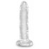 King Cock Clear 6 - dildo cu ventuză (15cm) 