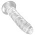 King Cock Clear 6 - dildo cu ventuză (15cm) 