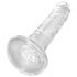 King Cock Clear 6 - dildo cu ventuză (15cm) 