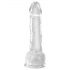 Dildo Clar King Cock 7 cu ventuză și testicule (18cm) 