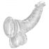 Dildo King Cock Clear 7.5 cu ventuză și testicule, 19 cm 